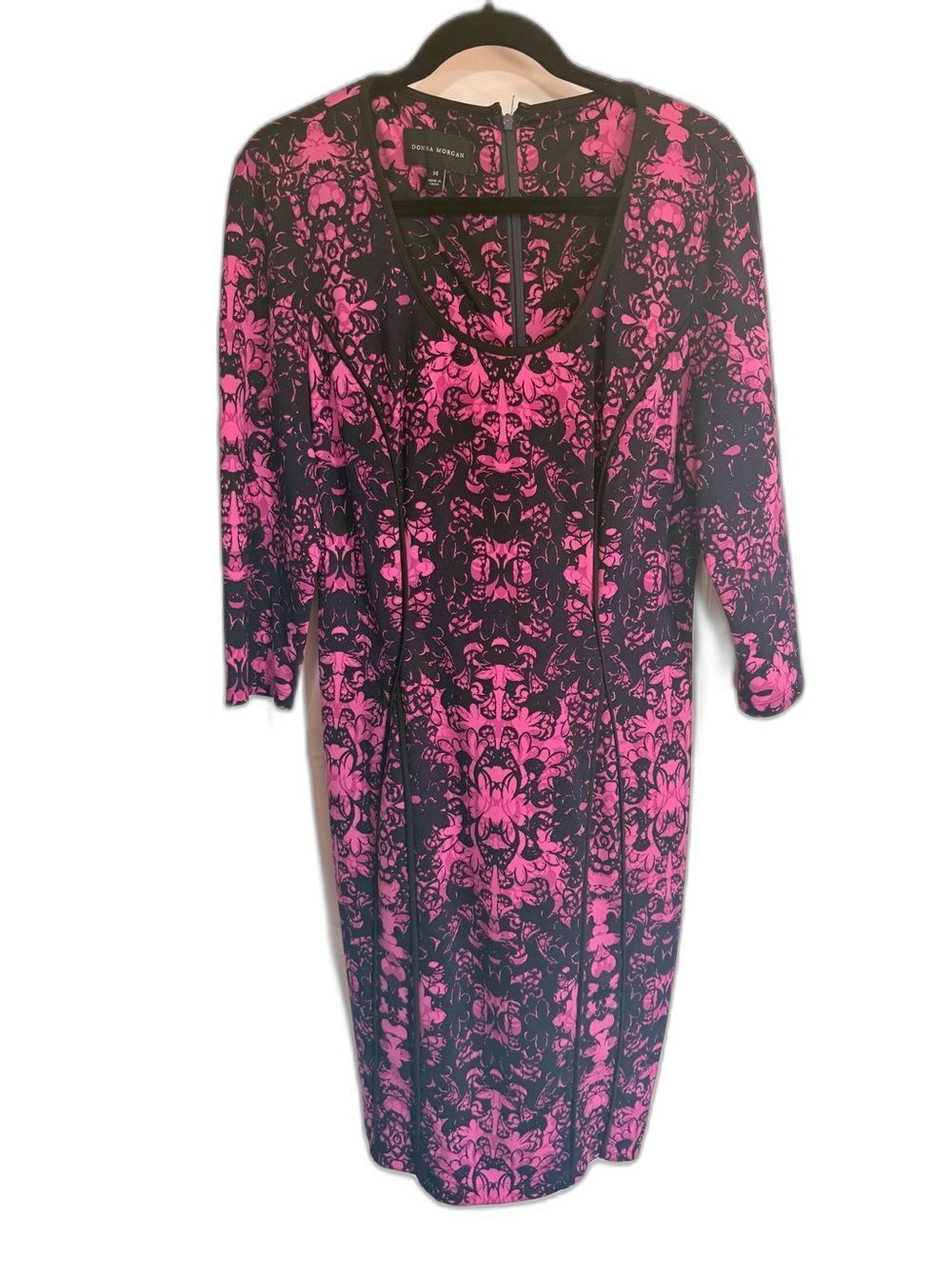 Donna Morgan Tailored Panel Sheath Dress Evening Event Business Formal Cocktail